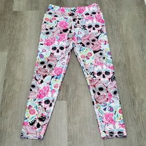 Evolution & Creation Skull Leggings Sz S